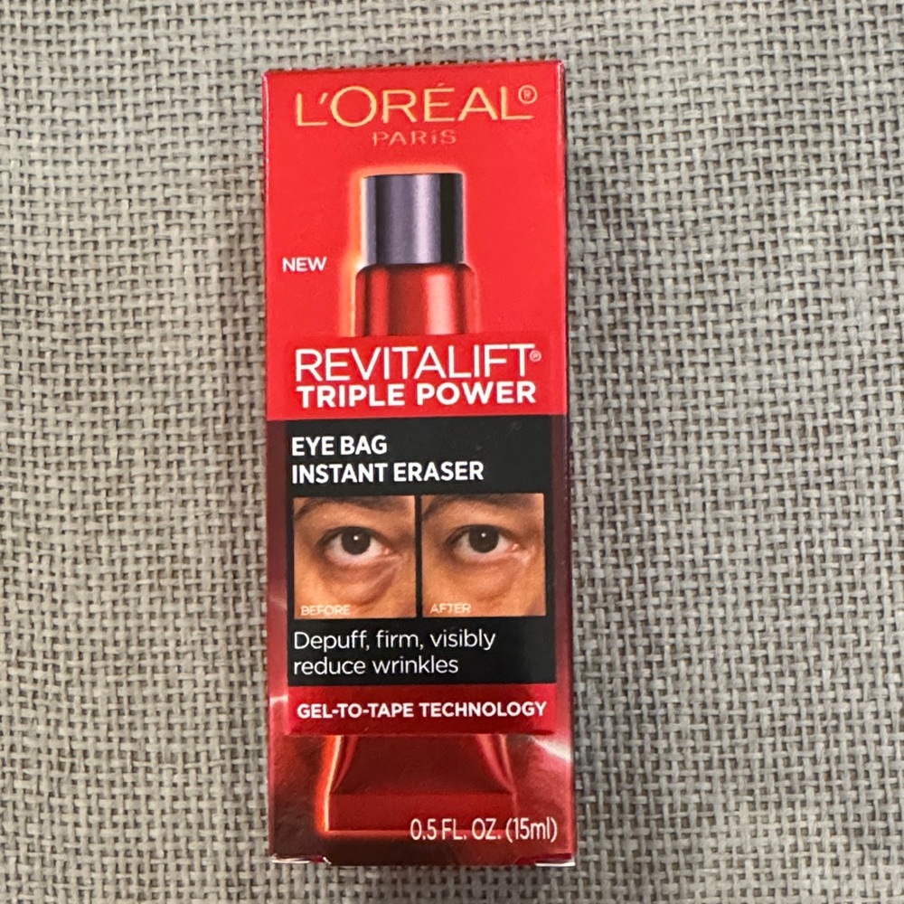L'Oreal Revitalift Triple Power Eye Eraser de puff form visible reduce wrinkles